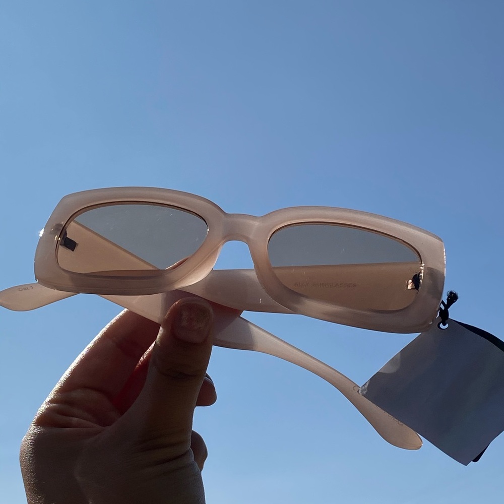 Pink Rectangle Sunglasses